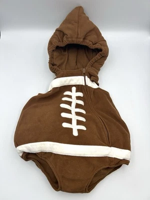 Carters Football Costume Size 3-6 Months One Piece Hood Zip Up Padded Halloween - Image 1 of 4