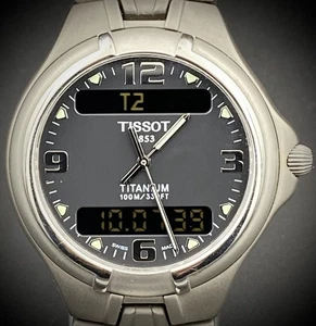 🇨🇭 Reloj Pulsera TISSOT T690 Titanio 7 Analógico Digital ETA 988.332 SUIZO NUEVO DE STOCK - Imagen 1 de 16