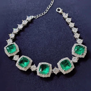 New Luxury Jewelry Neon Green Citrine Gemstone Silver Charm Women Girl Bracelet - Picture 1 of 7