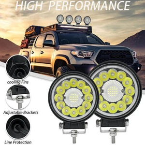 5'' Round LED Spot Light Pods Work Flood Driving Fog Lamp Offroad 4WD ATV 4inch - Picture 1 of 15
