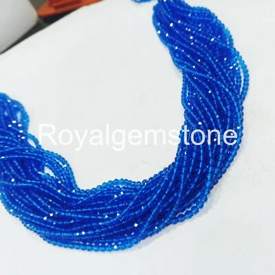 Großhandel Menge Natürlich Glas Rondell Edelstein Halskette Perlen 15 " Strand - Bild 1 von 3