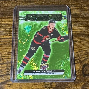 Brady Tkachuk Ottawa Senators 23-24 NHL Upper Deck Green Dazzlers Card #DZ-89 - Picture 1 of 4