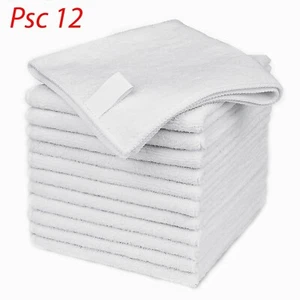Micro-Fibre 30x30cm White Cleaning Cloths Microfasertuch Amount Selectable 12ps - Imagen 1 de 9
