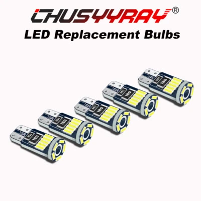5 Piezas Blanco T10 194 168 15SMD Panel de Instrumentos Medidor Panel Tablero Bombilla LED Foto 1 de 4