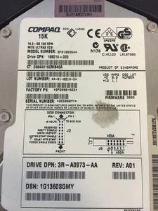 COMPAQ BF01863644 18.2GB Wide Ultra3 SCSI HDD With Rails - Picture 1 of 3