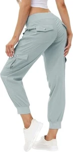 Women's Lightweight Hiking Cargo Pants Outdoor Quick Dry Travel Sweatpant XS Siz - Picture 1 of 6