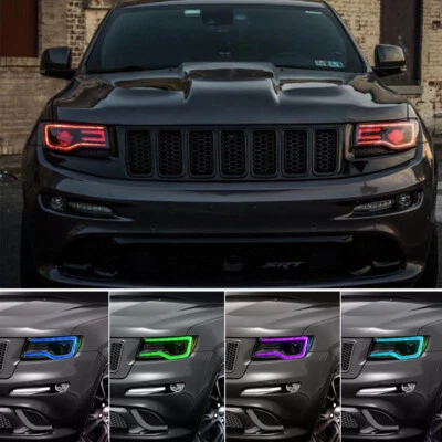For 2014-2021 Jeep Grand Cherokee Headlight Bluetooth APP RGBW LED DRL Board - Imagem 1 de 4