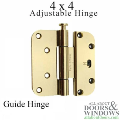 Millennium 2D Adjustable 4 x 4  Guide Hinge Brass Horizontal Adjustable Hinge - Image 1 of 2