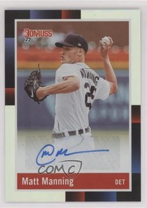 2022 Panini Donruss Retro 1988 Signatures Holo Matt Manning Rookie Auto RC