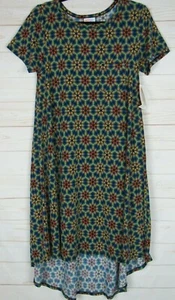 Lularoe Women's Carly Green, Blue, Red & Yellow Dress Size Small NWT - Picture 1 of 3
