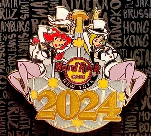 2024 HARD ROCK CAFE NEW YORK BALL DROP NEW YEARS EVE SEXY BLOND GIRL LE PIN - Bild 1 von 1