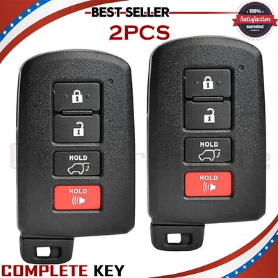 2x NUEVO MANDO A DISTANCIA DE PROXIMIDAD LLAVE INTELIGENTE PARA 13-18 TOYOTA RAV4 89904-0R080 HYQ14FBA Foto 1 de 4