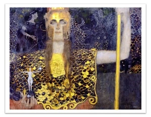 Gustav Klimt PALAS ATHENA (1898) Pintura Vintage 17x22" Impresión Artística Premium - Imagen 1 de 2