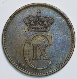 Denmark 1882 5 Ore Porpoise 198322 combine shipping - Picture 1 of 2