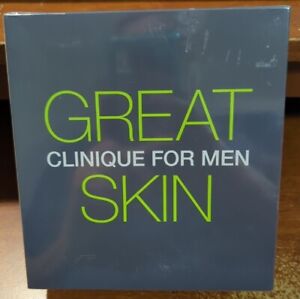 Clinique for Men Great Skin 3 Pcs Set Sealed Face Wash-Tonic-Lotion NIB