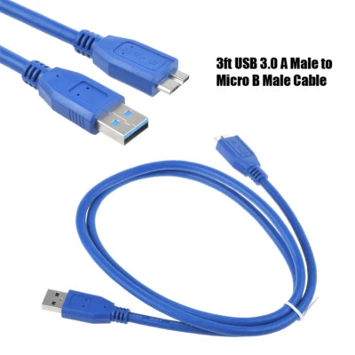 3ft 5Gbps USB 3.0 Male A to Micro B Cable Wire for External Hard Drive Disk HDD - Image 1 of 4