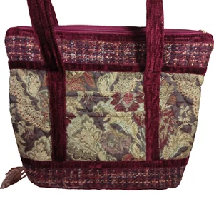 TOTE PURSE*Jennifer Taylor* Lg Tapestry Shoulder Handbag Quilted Brocade Damask - Picture 1 of 10