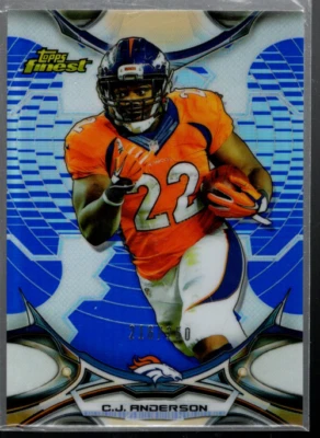 A3246- 2015 Finest Blue Refractors #145 C.J. Anderson /250 - NM-MT - Image 1 of 2