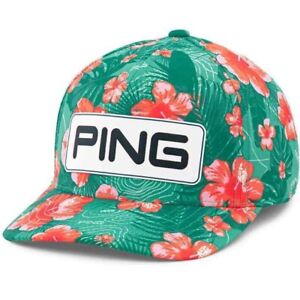 New Ping PUA ALOHA Green/Floral Tour Snapback Adjustable Hat/Cap
