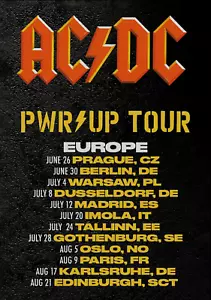 AC/DC Power Up 2025 UK + European Tour Poster Print - Bild 1 von 1