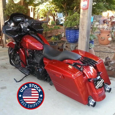 Candy Orange Stretched Rear Fender Extension For 09+ Harley Davidson Touring - Image 1 of 4