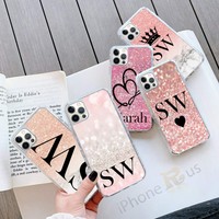 For Samsung Models S21 S20 FE A21s Personalised Marble GEL Phone Case Cover 159