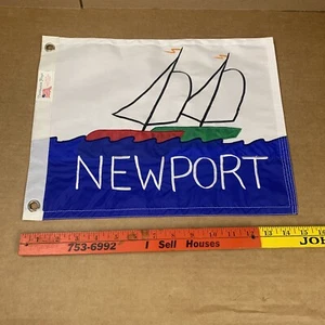 Newport Rhode Island Burgee Flagge Wimpel Banner Segelboot Landhaus Dekor - Bild 1 von 5