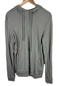 Vince Hoodie Mens Gray Small Lightweight Long Sleeve Pullover Drawstring Sweater - Picture 1 of 17