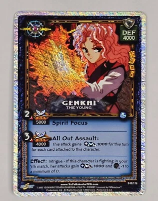Yu Yu Hakusho TCG Genkai The Young S49/176 Ghost Files Spirit Rare See Desc (1) - Image 1 of 4