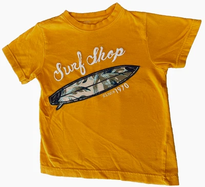 2013 GYMBOREE Gone Surfin' Surf Shop Surfboard Embroidered Applique Tee 6 Yrs - Image 1 of 4