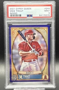 🔥🔥 2021 Mike Trout Topps Gypsy Queen Indigo /250 Angels Mint PSA 9🔥🔥 - Picture 1 of 2