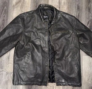 Simon Clark Small Mens London Jacket Synthetic Beautiful Leather Large - Picture 1 of 9