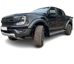 Ford Ranger RAPTOR T6 2023+ Extra Wide Mud Flaps Black 4mm PVC Satin RALLYFLAPZ - Picture 1 of 5