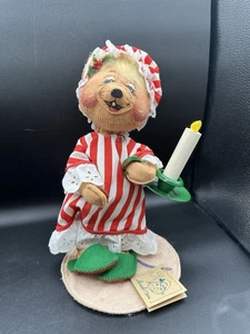 Annalee 11" 1992 Mrs Nachthemd Bär mit Kerze - Bild 1 von 11