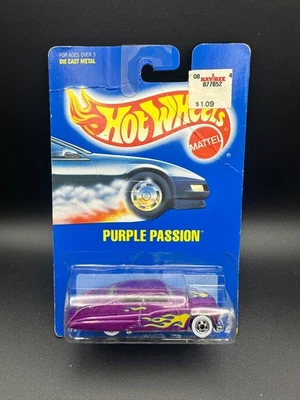 Vintage 1991 Hot Wheels Purple Passion #87 Blue Card Flames - Image 1 of 2