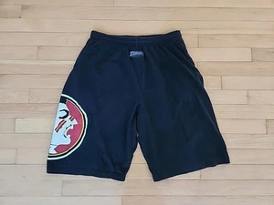 Vintage Florida State Seminoles Zubaz Football Shorts Sweatshorts Black USA Made - Picture 1 of 11