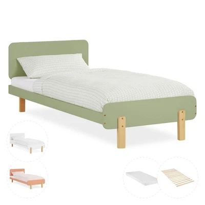 Kinderbett 90x200 Matratze Mädchen Junge Bett Massiv Holz Lattenrost Homestyle4u - Bild 1 von 4