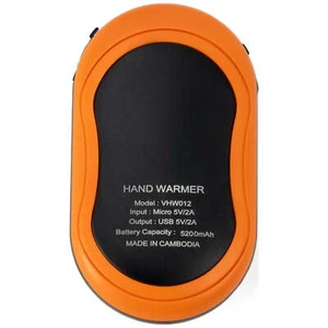 Ozark Trail 5200mAh Orange Rechargeable Portable 3 Temp Hand Warmer for Camping - Picture 1 of 11