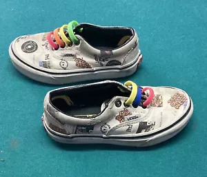 Vans Lace Up Kids Shoes Size 11.5 Colorful Laces A Tribe Called Quest Rare Model - Picture 1 of 7