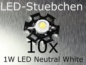 10x 1W High-Power LED Neutralweiss 350mA - Picture 1 of 1