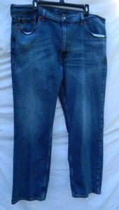 Levis 505 Jeans Mens 42X30 Regular Fit Straight Leg Blue Jeans 5 Pocket - Picture 1 of 14