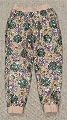 Joggers Eva Franco XSP Anthropologie Fernanda Rosa Floral Margarita Lentejuelas NUEVO CON ETIQUETAS Foto 1 de 4