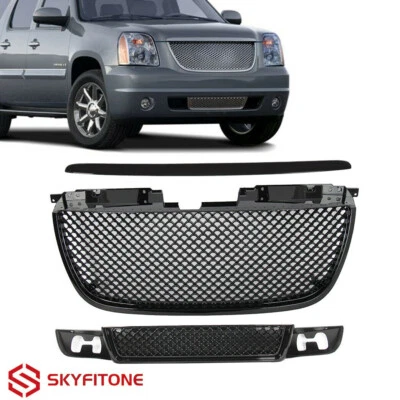 Front Upper Lower Grille&Hood Molding Fit 07-14 GMC Yukon XL Denali 1500 2500 Foto 1 de 4
