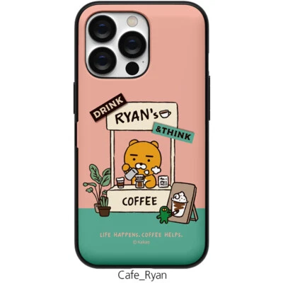Kakao Friends Cafe S3 Magnetic Card Case for Galaxy S25 S24 S23 Plus Ultra Korea - Image 1 of 4