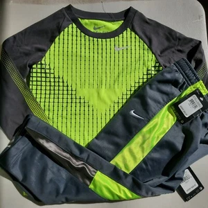 Nike Boys Size 4 Track Pants & Size 5 Long Sleeve Tops Gray Yellow $58 - Picture 1 of 1