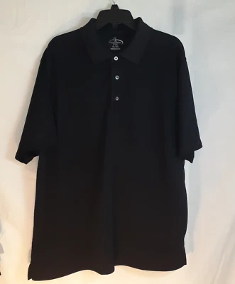 Champions Tour Men's XL Black Transparent Short Sleeve Polo Shirt - Image 1 of 4