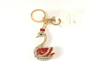 Crystal Shinny Beautiful Lovely Swan Keychain Women w/ Multi-Color Options - Picture 1 of 4