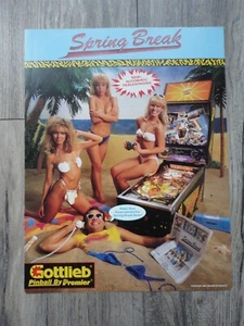 Spring Break Flipper Flyer - Gottlieb 1987 - Original - kostenloser Versand - Bild 1 von 2