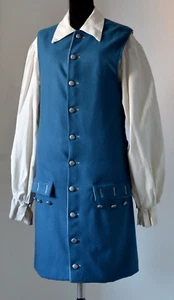 New Captain Hunter's waistcoat , Men's Blue wool waistcoat - Picture 1 of 6