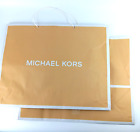 Sac cadeau shopping en papier Michael Kors 19" 24" 8" GRAND fourre-tout beige poignée marron